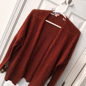 Rust orange cardigan